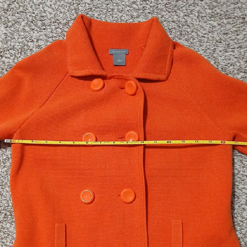 Orange Ann Taylor Double-Breasted Jacket - Picture 3 of 13